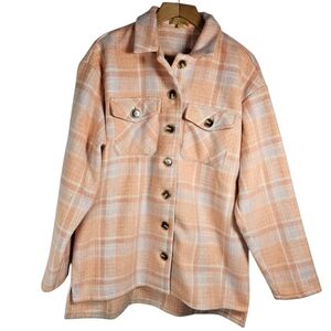 Verge Girl Oversized Women’s Flannel Shacket Jacket Size 6 Plaid, Rodeo, Western